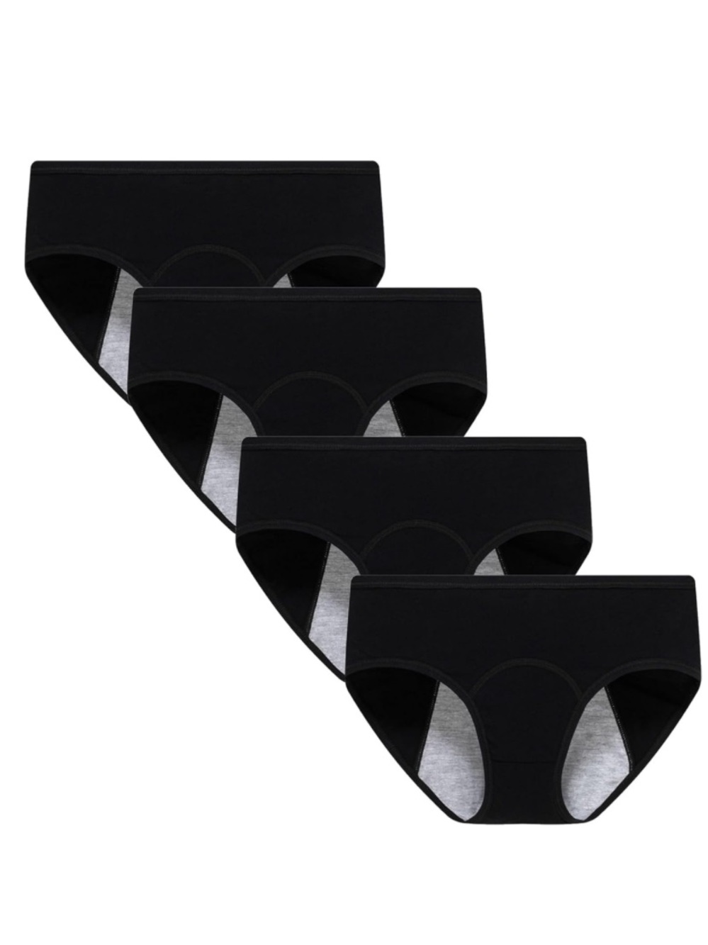 Teens XS Black Period Proof Breif Underwear- 4 Pack